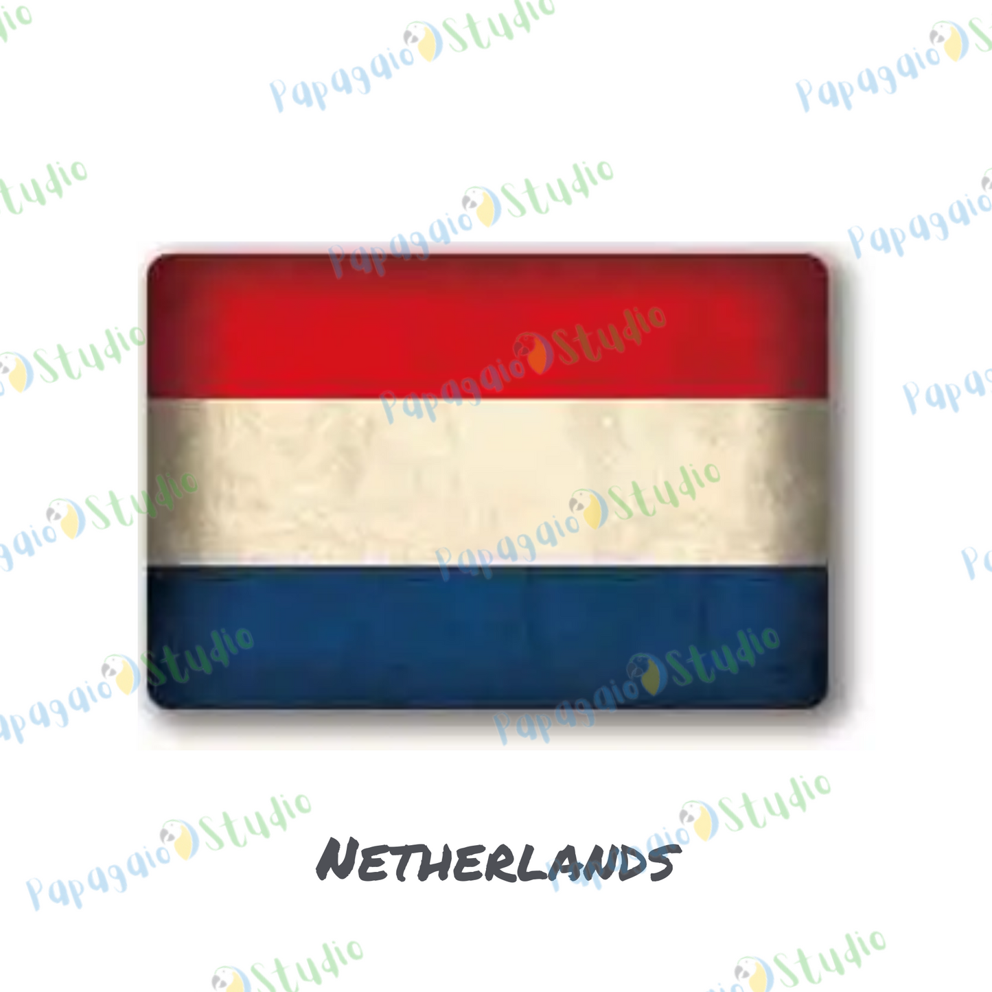 Europe National Flags Tin Sign • Retro Country Metal Print • Vintage European Nations Wall Art Decor For Home, Bar, Office, Cafe • Papagaio Studio Design Shop