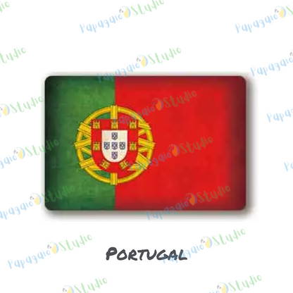 Europe National Flags Tin Sign • Retro Country Metal Print • Vintage European Nations Wall Art Decor For Home, Bar, Office, Cafe • Papagaio Studio Design Shop