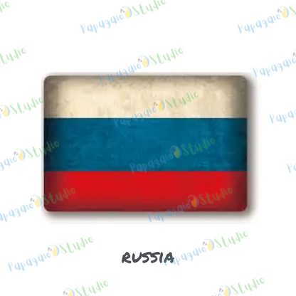 Europe National Flags Tin Sign • Retro Country Metal Print • Vintage European Nations Wall Art Decor For Home, Bar, Office, Cafe • Papagaio Studio Design Shop