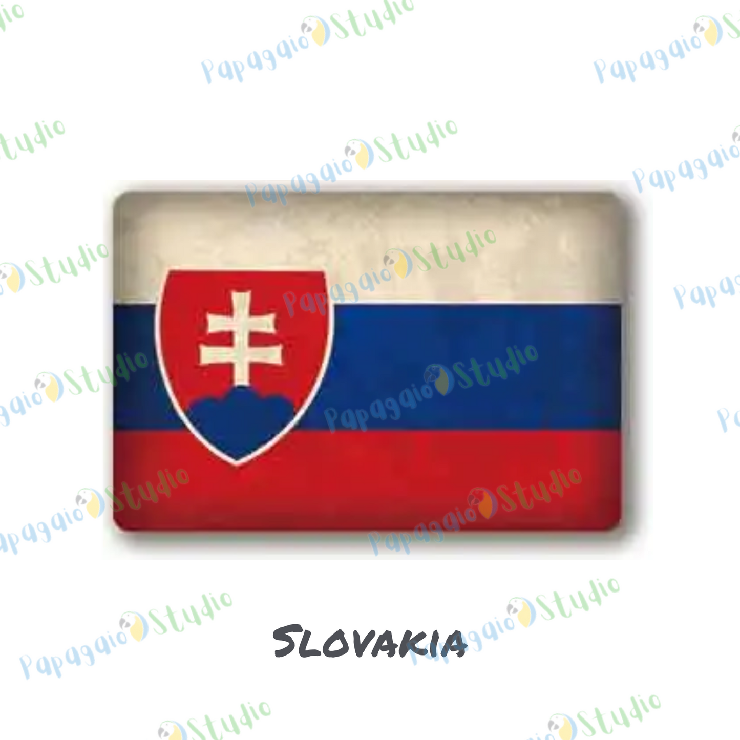 Europe National Flags Tin Sign • Retro Country Metal Print • Vintage European Nations Wall Art Decor For Home, Bar, Office, Cafe • Papagaio Studio Design Shop