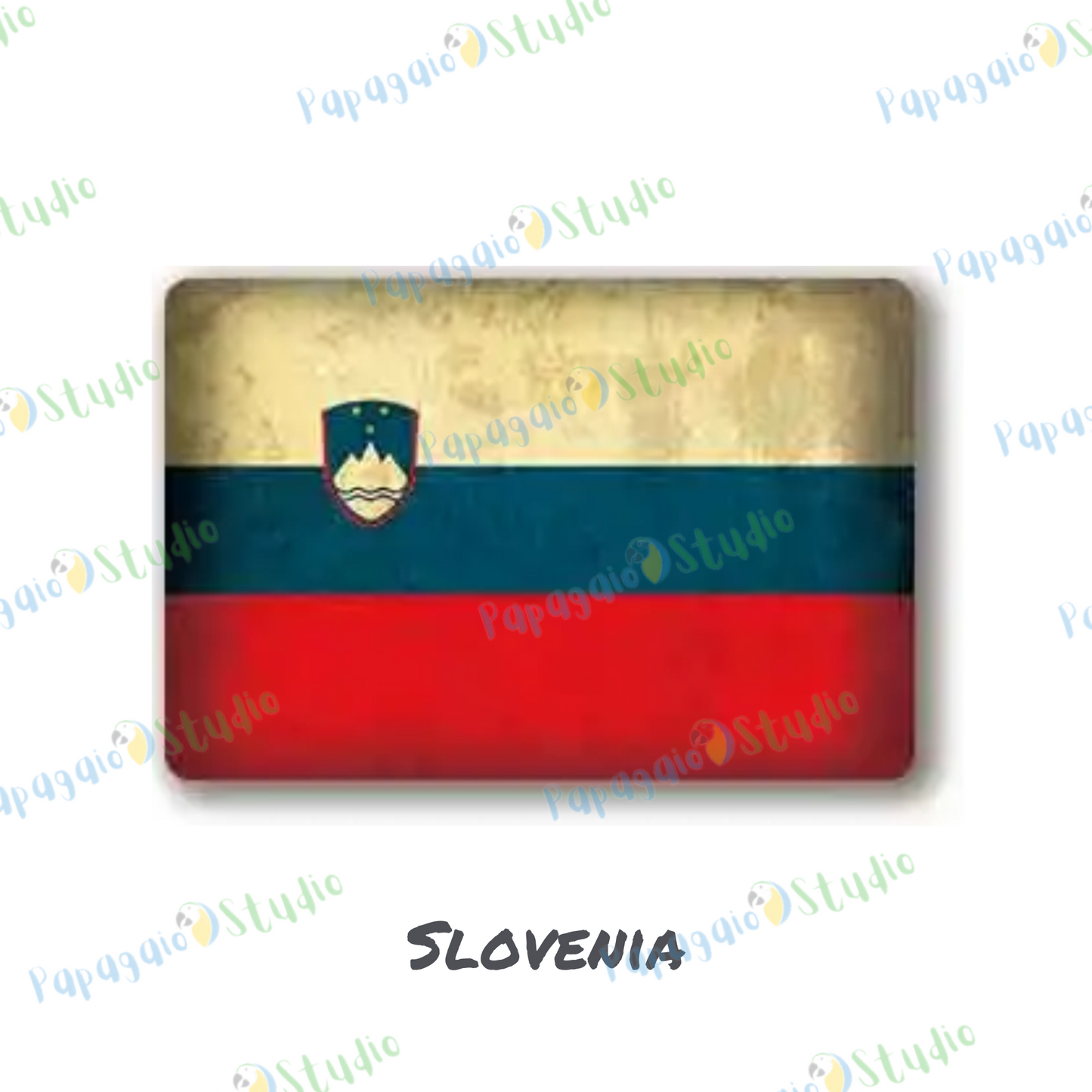 Europe National Flags Tin Sign • Retro Country Metal Print • Vintage European Nations Wall Art Decor For Home, Bar, Office, Cafe • Papagaio Studio Design Shop