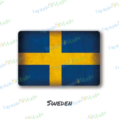 Europe National Flags Tin Sign • Retro Country Metal Print • Vintage European Nations Wall Art Decor For Home, Bar, Office, Cafe • Papagaio Studio Design Shop