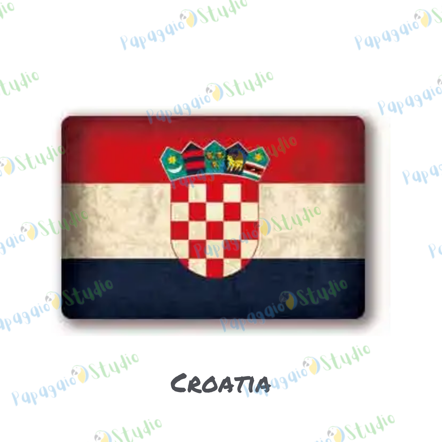 Europe National Flags Tin Sign • Retro Country Metal Print • Vintage European Nations Wall Art Decor For Home, Bar, Office, Cafe • Papagaio Studio Design Shop