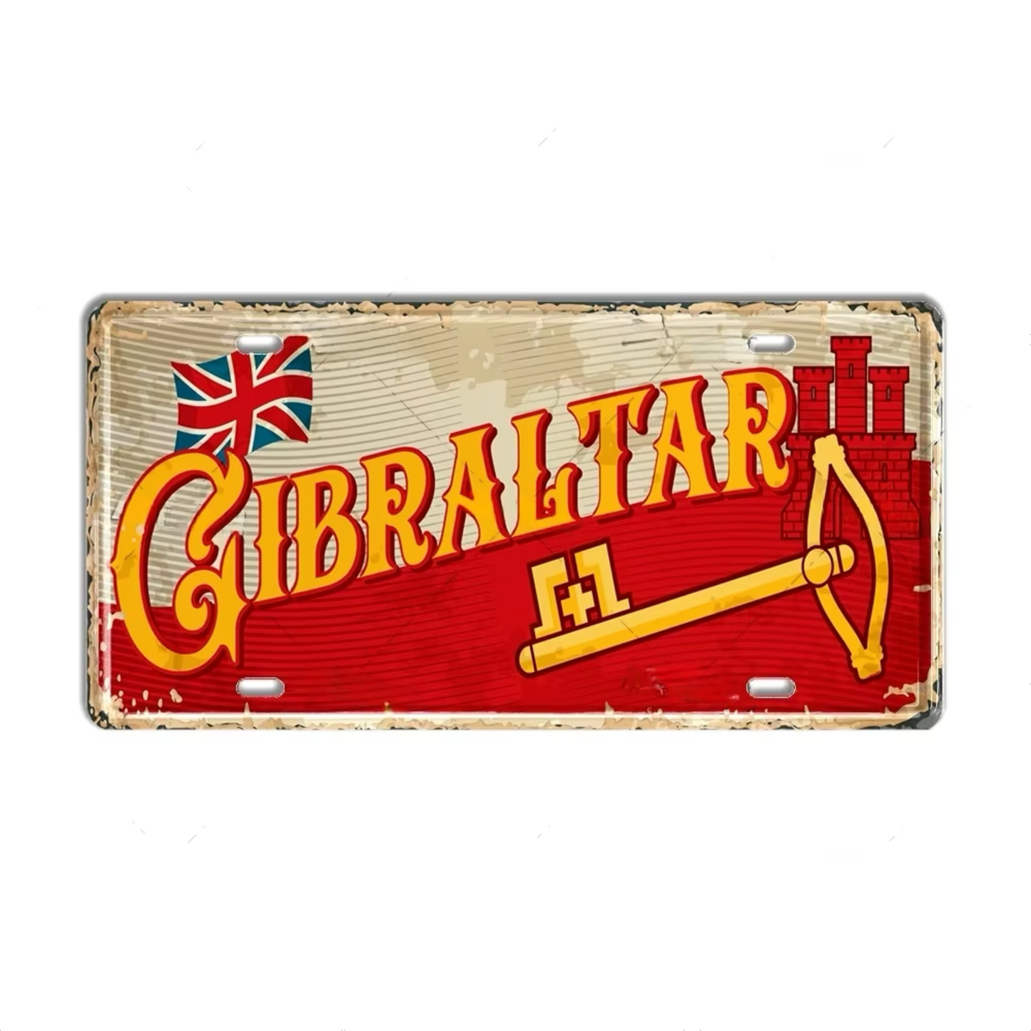 Britain Scotland Northern Ireland Landmark License Plate • England UK Metal Tin Sign • United Kingdom Cities & Territories Metal Sign •Papagaio Studio Design Shop