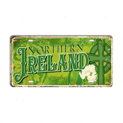 Britain Scotland Northern Ireland Landmark License Plate • England UK Metal Tin Sign • United Kingdom Cities & Territories Metal Sign •Papagaio Studio Design Shop