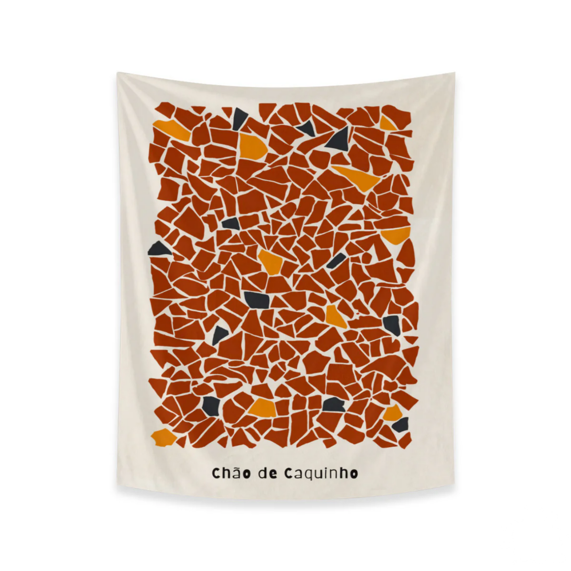 "Chão de Caquinho" Mosaic Wall Tapestry • Vibrant Brazilian Traditional Aesthetic Design • Papagaio Studio Decor Shop