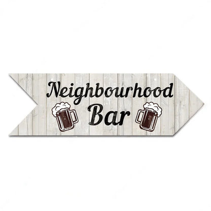 Rustic Bar And Pool Arrow Wooden Signs • Tiki Bar Indication Wood Plaque Wall Hanging For Beach House Coastal & Seaside Decor • Papagaio Studio Design Shop