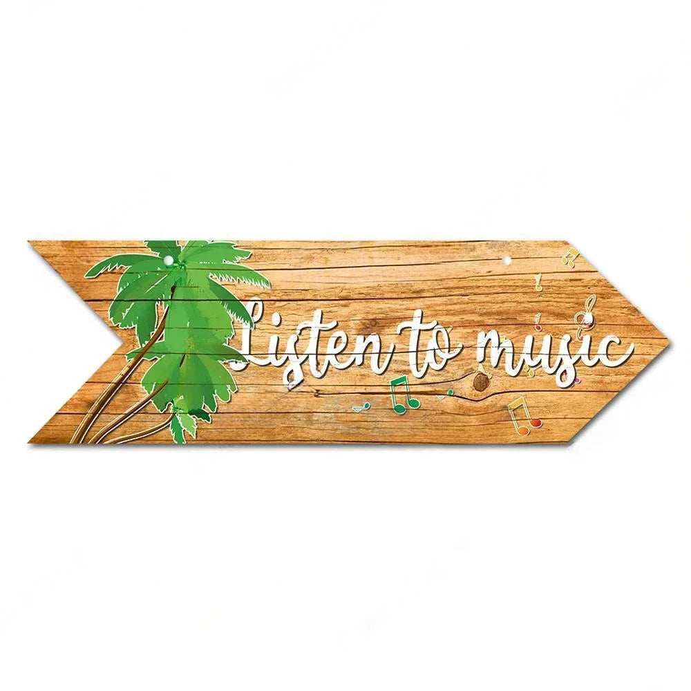 Retro Swimming Pool Wood Sign • Summer Arrow Wooden Sign Wall Hanging • Tropical Beach House Decor For Family Swimming Pool Area • Papagaio Studio Design Shop