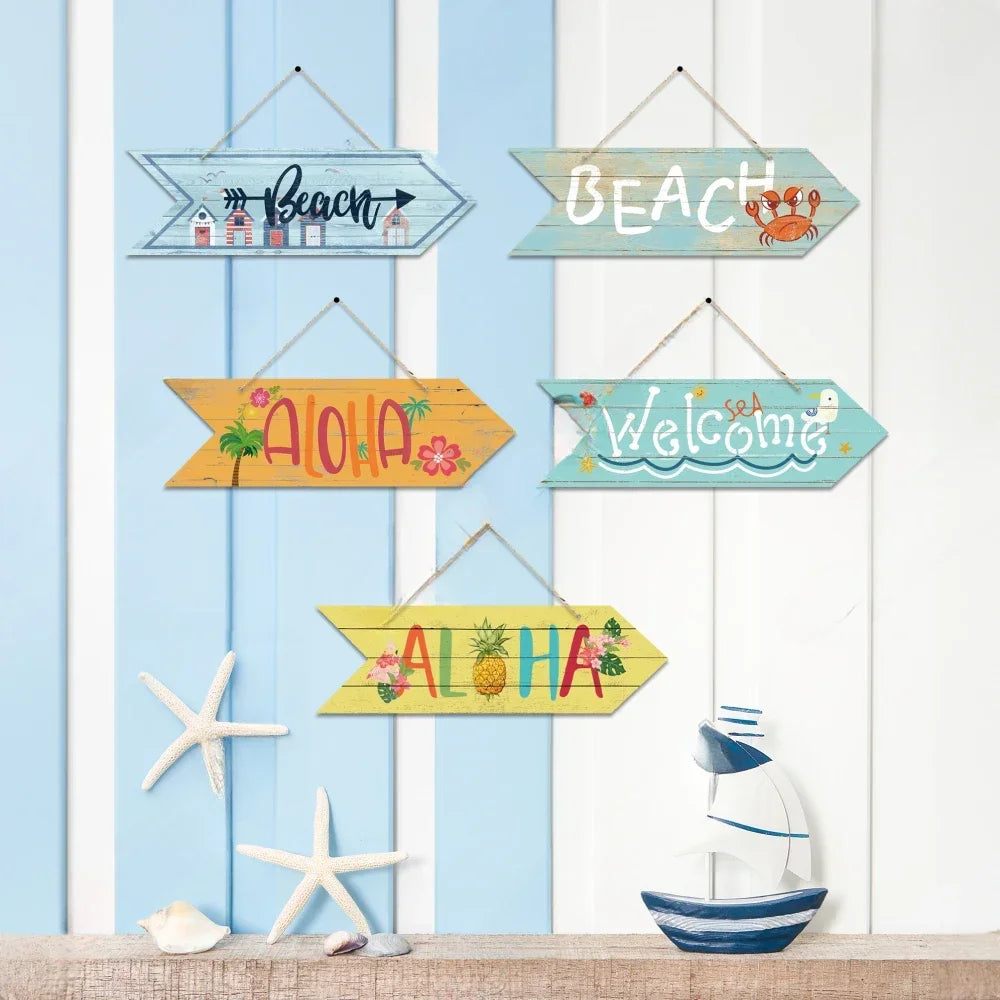 Coastal Charm Arrow Signs - 24 Beach-Inspired Designs • Papagaio Studio Design Shop