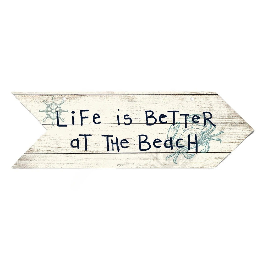 Coastal Charm Arrow Signs - 24 Beach-Inspired Designs • Papagaio Studio Design Shop