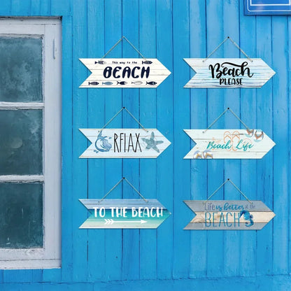 Coastal Charm Arrow Signs - 24 Beach-Inspired Designs • Papagaio Studio Design Shop