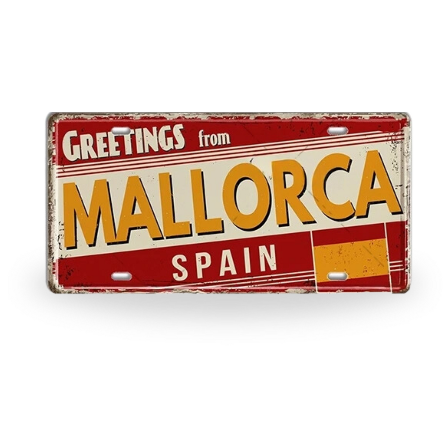 Spain Landmark License Plate Tin Sign • Spanish City Metal Print • Euro Trip Souvenir • Decorative Plaque Wall Decor • Europe Traveler Gift • Papagaio Studio Design Shop