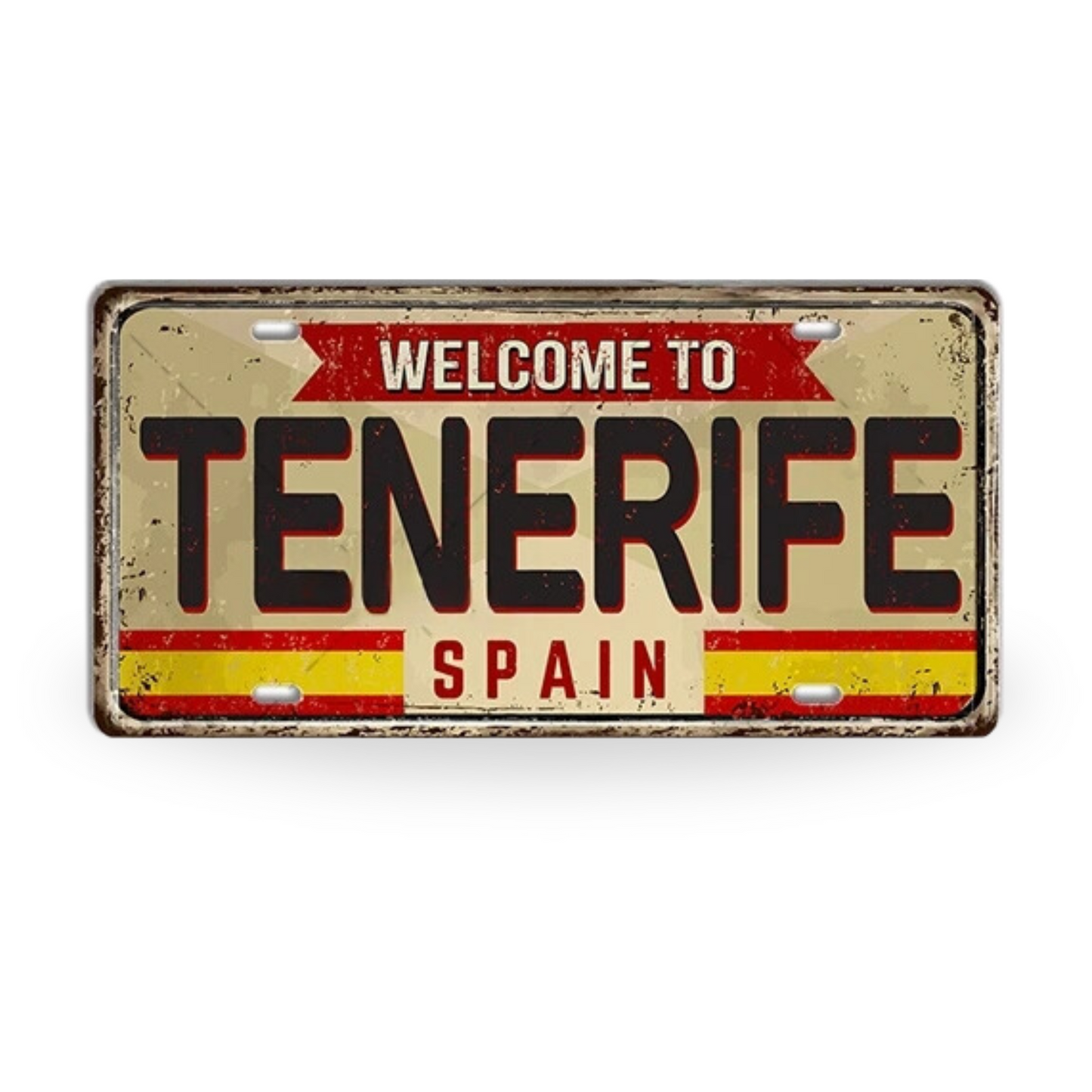 Spain Landmark License Plate Tin Sign • Spanish City Metal Print • Euro Trip Souvenir • Decorative Plaque Wall Decor • Europe Traveler Gift • Papagaio Studio Design Shop