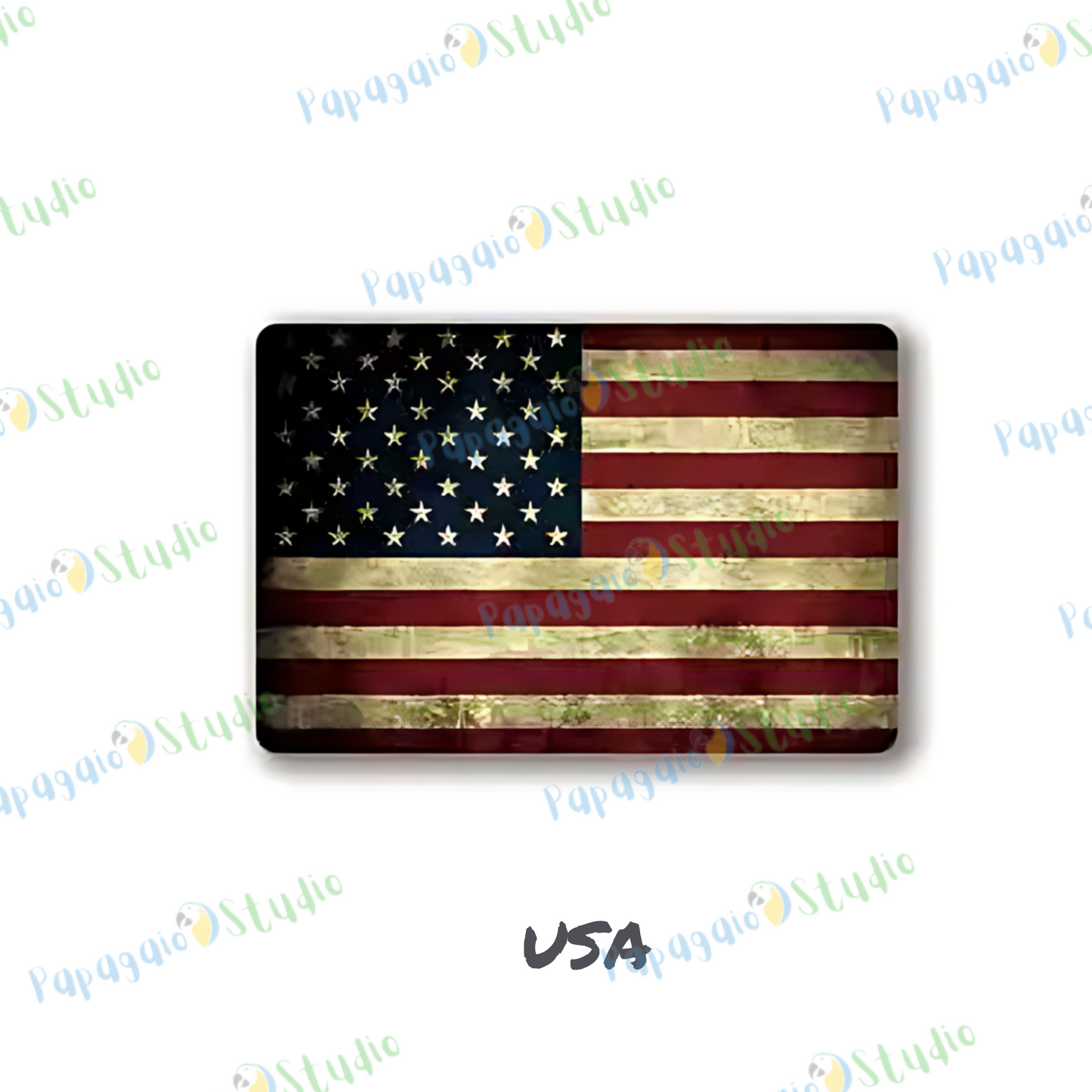 Vintage National Flags Tin Signs • Retro World Flags Metal Print • Patriot Country Flag Decor • Wall Art for Home, Bar, Office, Cafe • Papagaio Studio Design Shop