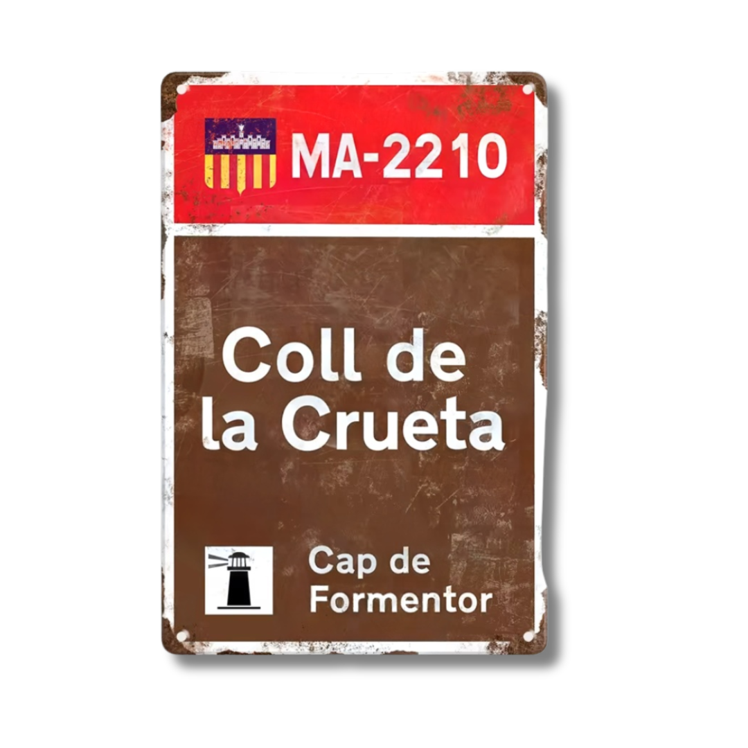 Iconic Alpine Cycling Climb Metal Sign – Vintage Road Plaque with Classic Mountain Pass Landmarks (Stelvio, Galibier, Tourmalet, Croix de Fer & More) – 11.8" x 7.8" (30 x 20 cm) Tin Wall Decor