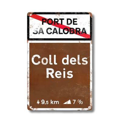 Iconic Alpine Cycling Climb Metal Sign – Vintage Road Plaque with Classic Mountain Pass Landmarks (Stelvio, Galibier, Tourmalet, Croix de Fer & More) – 11.8" x 7.8" (30 x 20 cm) Tin Wall Decor