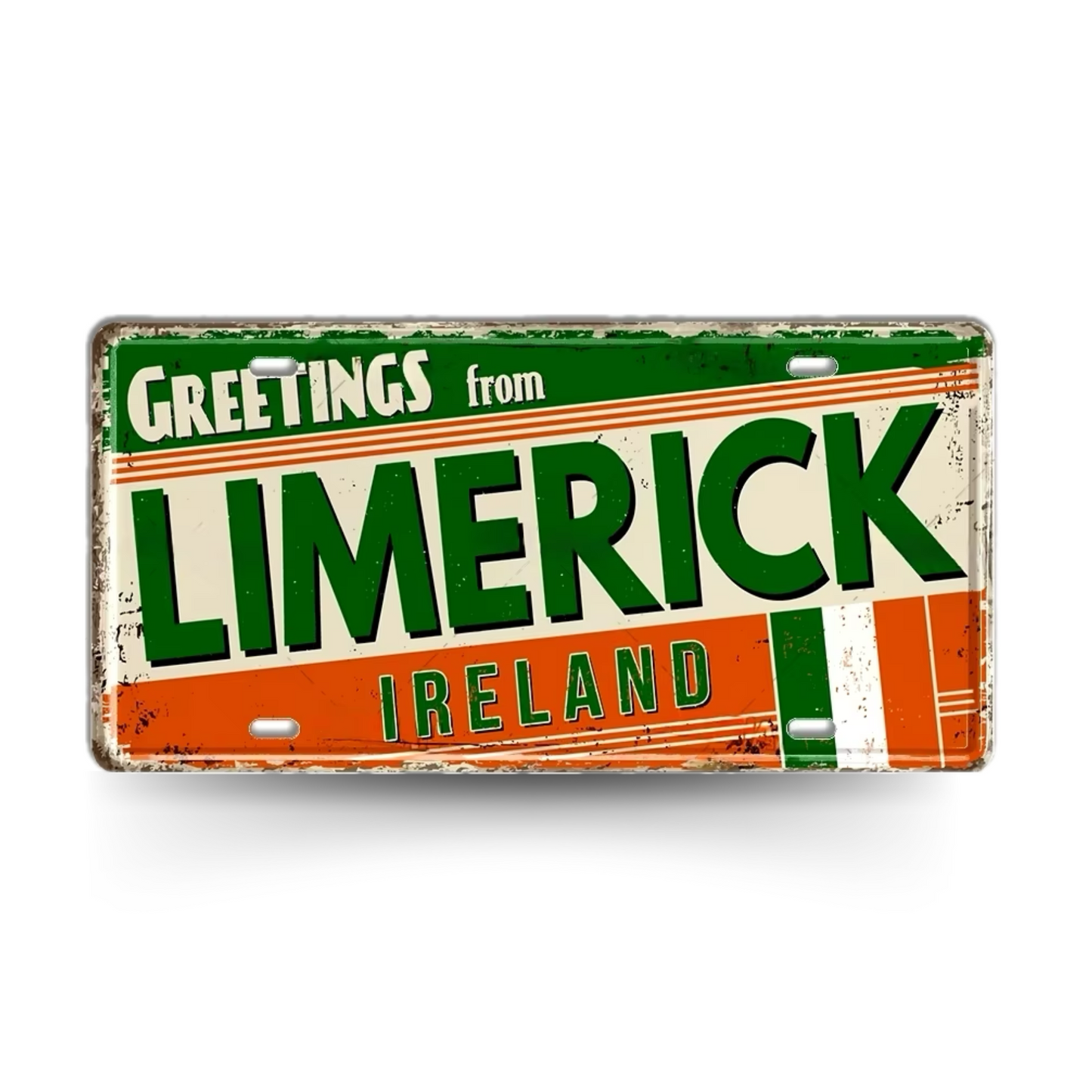 UK Ireland Landmark License Plate • United Kingdom England Metal Sign • British Irish City Decorative Signage Wall Decor • Travel Souvenir • Papagaio Studio Design Shop