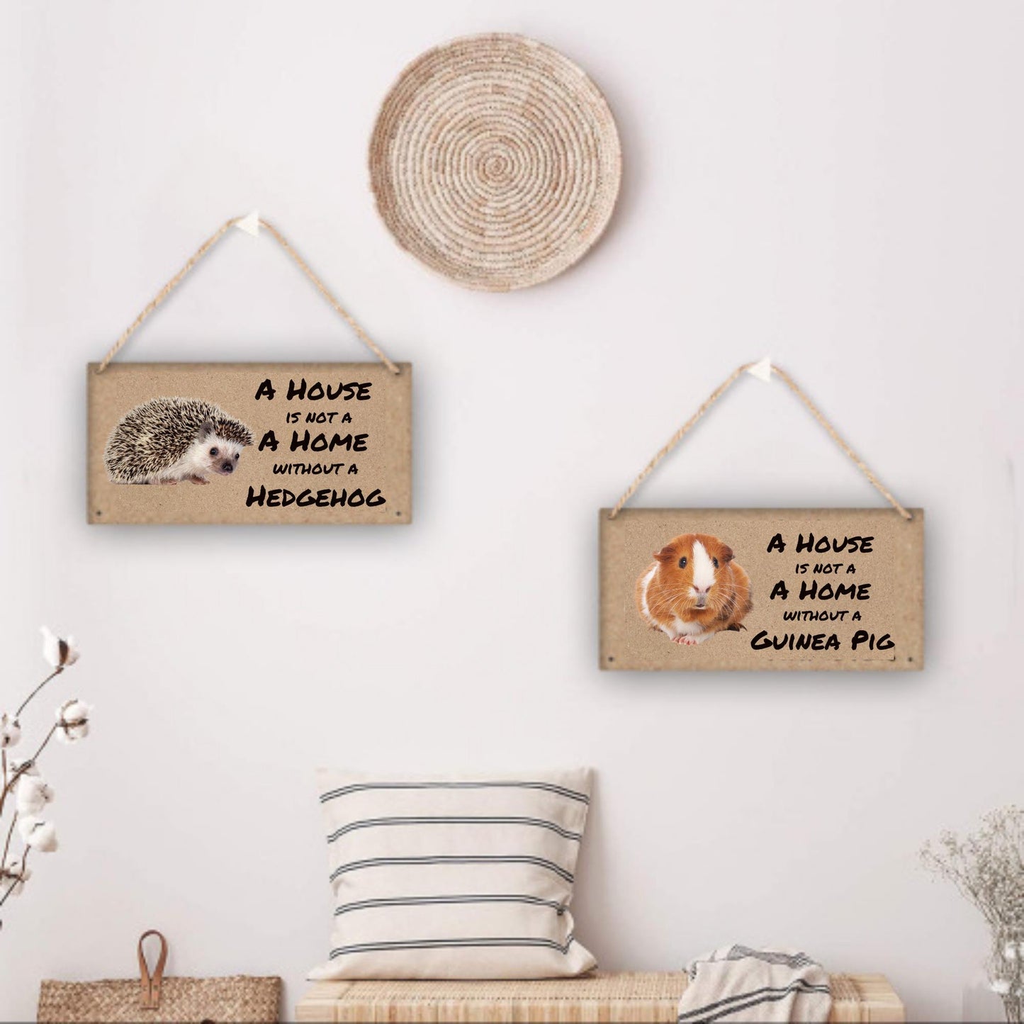 Exotic Pet Wooden Hanging Sign • Pet Lover Home Decor • Hamster, Turtle, Chinchilla, Guinea Pig, Ferret, Rabbit Indoor & Outdoor Wall Plaque • Papagaio Studio Design Shop