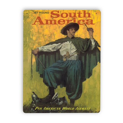 Pan Am Brazil South America Rio Vintage Travel Metal Posters • 1950s Aviation Tin Signs •