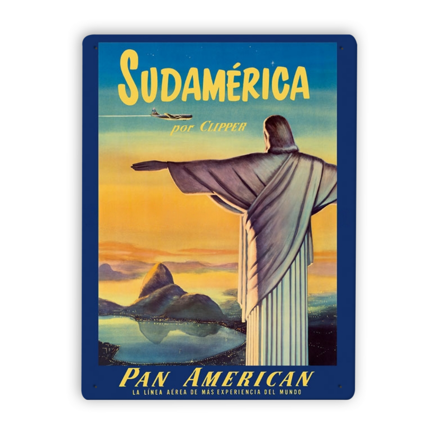 Pan Am Brazil South America Rio Vintage Travel Metal Posters • 1950s Aviation Tin Signs •