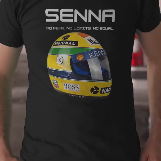 Ayrton Senna Yellow Helmet Fan Art T-Shirt, Brazil F1 Apparel Gift For Formula One Fans, Brazilian Racer Legend Unisex Custom Tee