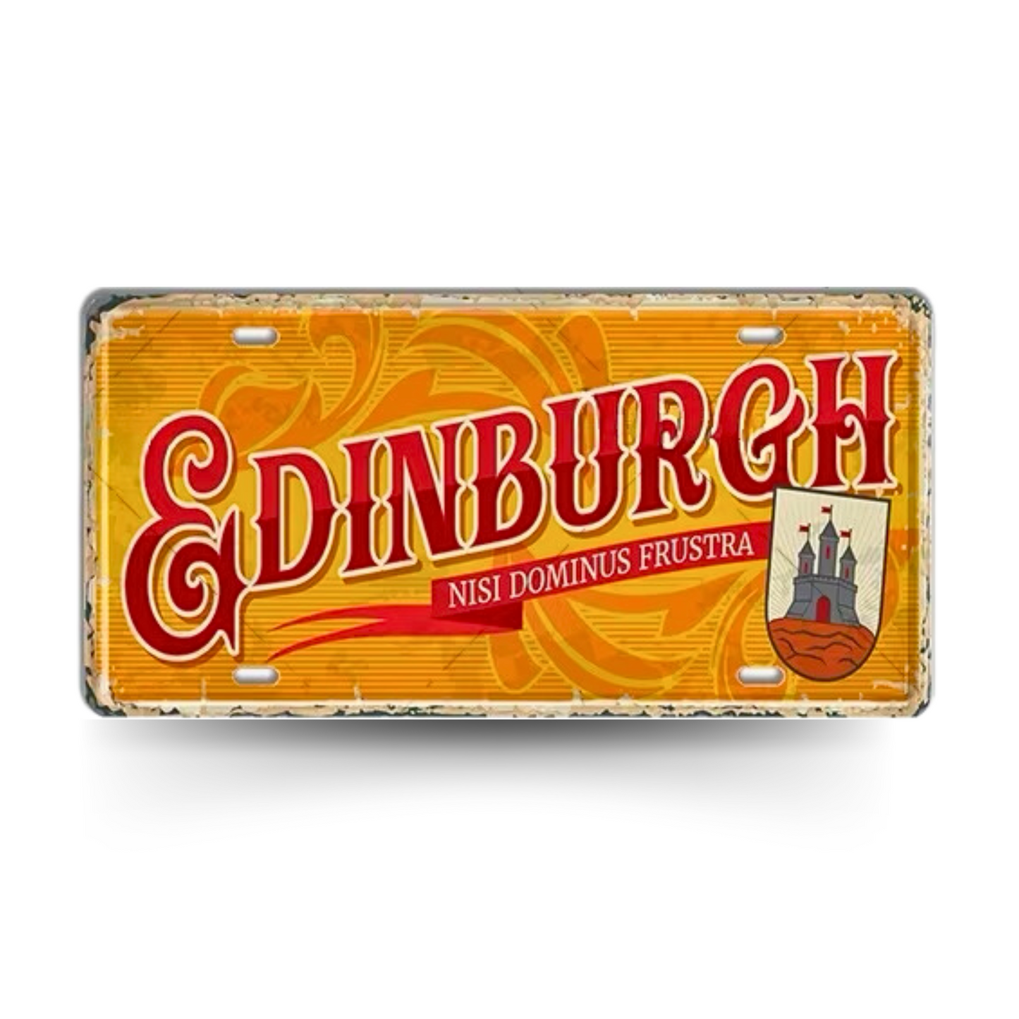 British Landmarks License Plate Decor • UK England Scotland Ireland Wales Tin Signs • United Kingdom City Metal Print • Great Britain Cities & Provinces Decorative Signages • Papagaio Studio Design Shop