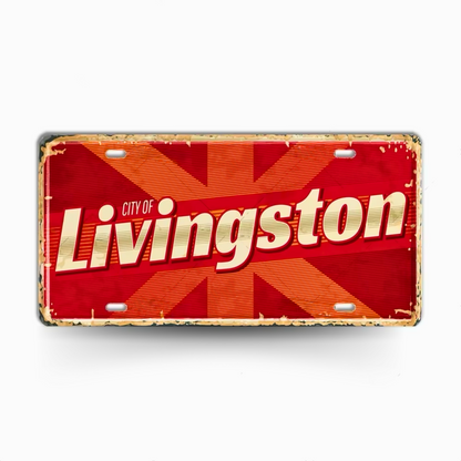 British Landmarks License Plate Decor • UK England Scotland Ireland Wales Tin Signs • United Kingdom City Metal Print • Great Britain Cities & Provinces Decorative Signages • Papagaio Studio Design Shop