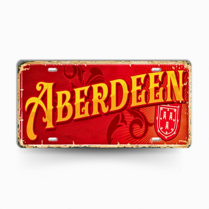 British Landmarks License Plate Decor • UK England Scotland Ireland Wales Tin Signs • United Kingdom City Metal Print • Great Britain Cities & Provinces Decorative Signages • Papagaio Studio Design Shop