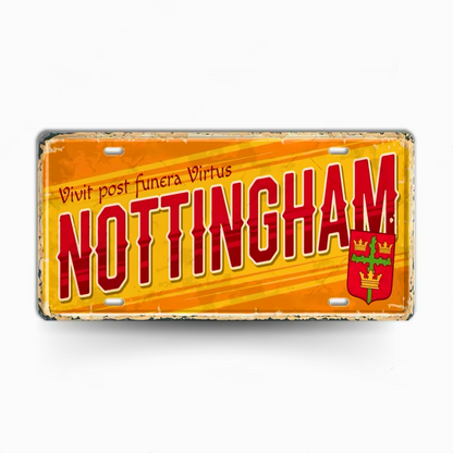 British Landmarks License Plate Decor • UK England Scotland Ireland Wales Tin Signs • United Kingdom City Metal Print • Great Britain Cities & Provinces Decorative Signages • Papagaio Studio Design Shop