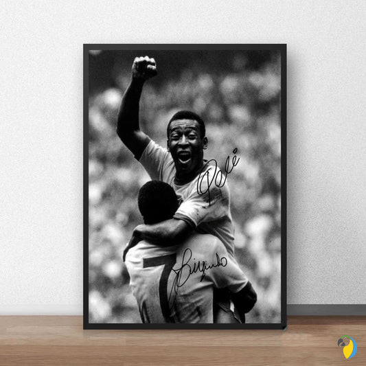 Brazil Pele Poster | Football Star Canvas Art Print | Vintage Black & White Photograph For Men Home Decor | Papagaio Studio Etsy Shop