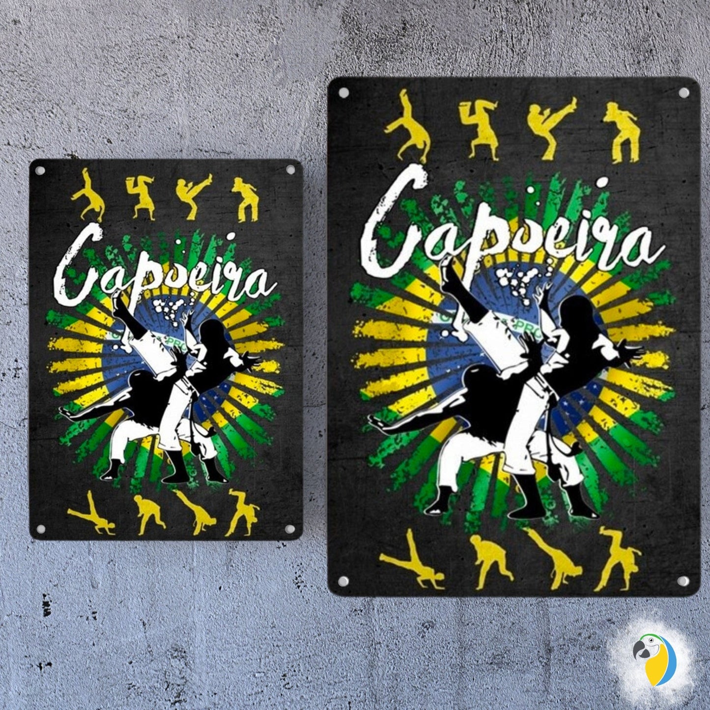 Brazil Capoeira Tin Sign | Afro Brazilian Fight Sport Dance Metal Print | Decorative Wall Hanging For Tropical Shabby Chic Decor