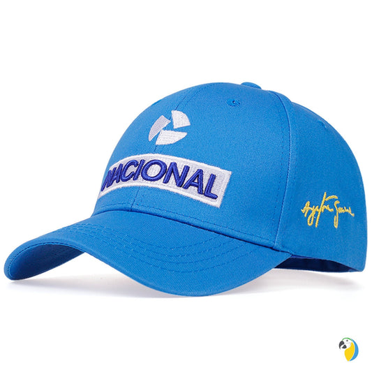 Vintage Ayrton Senna Replica Cap • Banco Nacional Retro Embroidery Logo Iconic Blue Cap • Unisex Adjustable Snapback Dad Hat For F1 Fan • Papagaio Studio Etsy Shop